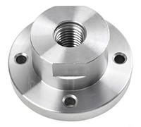 Tidgel Placa frontal de torno de madera de acero de 3 pulgadas, rosca de 18 mm para máquina de carpintería, portabrocas estable, accesorio de herramienta de torneado acabado plateado (18 mm)