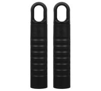 TIDTALEO 2 Piezas Accesorio de Mango de Trapeador, Tapa del Extremo del Trapeador, Plástico Negro, Diámetro 25mm, Fácil Instalación, Orificio para Colgar, para Escoba y Varilla
