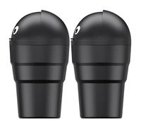 TIDTALEO 2 Piezas Mini Bote de Basura para Coche Tapa 520ml Plástico Negro