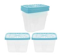 TIDTALEO 5 Piezas Caja Deshumidificadora Rellenable de Plástico Azul, | Armario Estante, Tapa Sellada, Resistente a Deformación y Grietas, Reutilizable