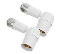 TIDTALEO Adaptador Extensor de Portalámparas E27 Función Giratoria, 2 Unidades para Lámparas LED en Bricolaje y Reparación, Base Duradera y Fácil de Instalar