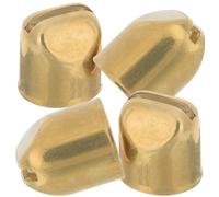 TIDTALEO Fijadores de Tiradores de Cocina de Latón Dorado, Conector Cónico para Mango de Cortador, 4 Piezas Superficie Pulida, Adecuado para Bricolaje y Mango de Madera