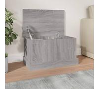 Tidyard Baúl de almacenamiento de madera contrachapada, 50x30x28 cm, gris Sonoma, con tapa, ideal para organizar mantas y cojines, también puede usarse como mesa decorativa YFXXPBLS-816502ES