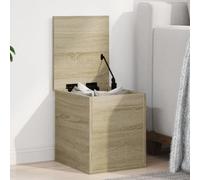Tidyard Baúl del tesoro caja de almacenamiento roble Sonoma 30 x 35 x 35 cm de madera
