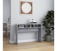Tidyard Mesa Consola Auxiliar de Entrada - Mueble Recibidor para Pasillos, Entradas, Dormitorio, Salón, Comedor - Aglomerado Gris Hormigón 105x30x80 cm