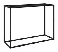 Tidyard Mesa Consola Mesa Auxiliar Mueble Recibidor Moderna para Entrada Pasillo Salón Hogar Vidrio Templado Negro 100x35x75 cm