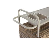 Tidyard Mesa de Bar Exterior Móvil con Ruedas, Resistente a Todo Clima, para Terrazas y Jardines Modelo YFXGG527-W2021P253293