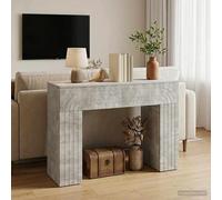 Tidyard Mesa de Café Moderna Gris Hormigón - Diseño Rectangular, Resistente a la Humedad, Multifuncional, 102x35x75 cm Modelo YFXGMZJ-899930ES