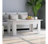 Tidyard Mesa de Centro Elegante de Madera, Blanco, 100x60x42 cm