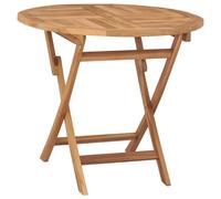 Tidyard Mesa de Comedor Plegable de Teca para Exterior - Robusta y Fácil de Limpiar - 85 x 76 cm