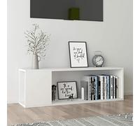 Tidyard Mueble para TV, mesa baja, mueble para televisión, mesa de sofá, mesa de TV, aparador, color blanco, 100 x 24 x 32 cm, tablero de partículas