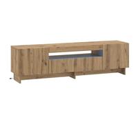 Tidyard Mueble TV LED Moderno, Soporte para televisor con Luces LED, Almacenamiento y Puertas Reversibles, para Sala de Estar, Madera de ingeniería Resistente a la Humedad
