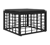 Tidyard Sofá Modular Exterior Negro, Resistente a la Intemperie, Diseño Práctico y Modular, 1 Plaza, Ratán Sintético, Acero, Cojín Lavable Modelo YFXGMZJ-42026737ES