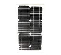 Tiempo de soldadura panel de energía solar fotovoltaico 30 W 12 V con celdas de silicio y pinzas