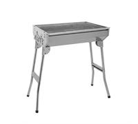 Tienda AllPerfect | Parrilla portátil plegable de carbón de acero inoxidable - 47 x 33 x 57 cm | Ideal para picnics, camping y barbacoas al aire libre, fácil transporte y montaje rápido