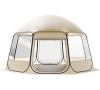 Tienda burbuja inflable, de 4,58 x 4,32 metros, impermeable y resistente a los rayos UV. Refugio de camping transparente, tienda tipo iglú para jardín con ventanas, con una vista panorámica de 540°, i