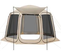 Tienda con mosquitera, dimensiones 3660 x 3380 x 2300 mm, tienda pop-up con mosquitera para 10-12 personas, con toldo extensible, dosel portátil con mosquitera y bolsa de transporte, laterales con mos