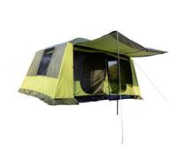 Outsunny Tiendas de Campaña Grandes Familiar con Mosquitera Gancho Bolsa Transporte Anti-UV 405x305x225 cm Verde Aosom España