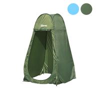 Outsunny Tienda de Ducha Camping Desplegable Pop Up Privacidad al Aire Libre con Protección UV y Techo Impermeable 100x100x185 cm Verde Aosom España