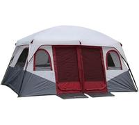Tienda de campaña para 8-12 Personas, Ligera, Estable, Impermeable - Tienda Familiar con 2 dormitorios, Tienda Grande con Lona para el Suelo, 430 x 305 x 203 cm Red,4.3 * 3 * 2m