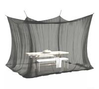 Tienda de campaña para exteriores de 3 x 3 m, portátil, red de plagas, refugio de malla de poliéster para camping, patio, jardín, picnic, blanco, cuerda de fácil instalación y clips (negro)