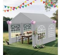 Tienda de campaña para fiestas - Sala de jardín - Porche - Pabellón - Gazebo - 4 x 6 metros - Estructura de acero galvanizado
