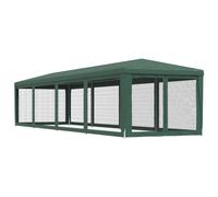 Tienda de campaña para fiestas vidaXL, con 10 paneles laterales de malla, color verde, 3x12 metros, fabricada en HDPE