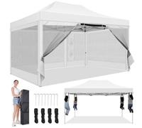 Tienda de campaña pop-up - Cubierta - Tienda de jardín - Puesto de mercado - Tienda de camping - 3x4,5 metros - Estructura de aluminio