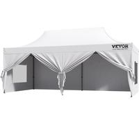Tienda de campaña pop-up para exteriores, tipo pérgola, de 10x20 pies, con paredes laterales y bolsa, color blanco