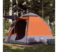 Tienda de campaña verde para 4 personas con sistema de montaje rápido, diseño ligero y plegable fabricada en poliéster impermeable con revestimiento de PU, e incluye varillas largas para el toldo