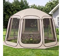 Tienda de campaña VEVOR, 365,76 x 335,28 x 230 cm, tienda pop-up con toldo extensible, tienda para fiestas para 10-12 personas, incluye bolsa de transporte y paredes laterales de malla, ideal para ter
