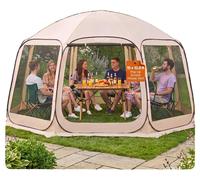 Tienda de campaña VEVOR, 457,2 x 420,6 x 245 cm, tienda para fiestas para 12-15 personas, tienda pop-up, incluye bolsa de transporte, paredes laterales de malla y estacas, ideal para jardín, terraza y