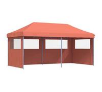 Tienda De Fiesta Plegable Pop-up 3 Paredes Laterales Terracota Vidaxl