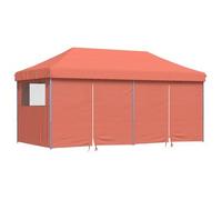 Tienda De Fiesta Plegable Pop-up 4 Paredes Laterales Terracota Vidaxl
