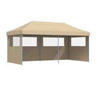 Tienda De Fiesta Plegable Pop-up Con 3 Paredes Laterales Beige Vidaxl