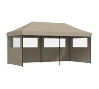 Tienda De Fiesta Plegable Pop-up Con 3 Paredes Laterales Taupe Vidaxl
