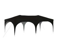 Tienda de fiesta Pop-up 575 x 288 x 245 cm, color negro | Refugio espacioso, líneas limpias, aspecto moderno, recepción jardín, boda, reunión al aire libre