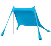 Tienda de playa, refugio solar, protección UV 50+, 2 metros de altura, 2,3 x 2,3 metros. Toldo de playa fácil de montar con bolsas de arena, postes de estabilidad, palas para arena. Refugio portátil p