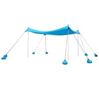 Tienda de playa, toldo protector solar, con protección UV 50+, 2 metros de altura, 3 x 3 metros. Toldo de playa plegable fácil de montar, con 8 sacos de arena, postes de estabilidad, palas y protecció