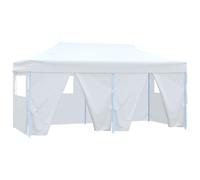 Tienda de Recepción Plegable con 4 paredes 3x6 m Acero Blanco | Techo Oxford revestimiento de PVC, resistente UV, repelente al agua, ventanas transparentes, estructura de acero termolacado