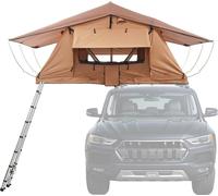 Tienda de techo rígida para 2-3 personas, impermeable, para vehículos todoterreno, SUV y camionetas, con escalera