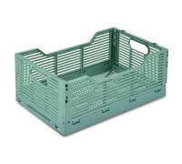 TIENDA EURASIA - Caja Plegable Apilable, Plástico Resistente Libre de BPA