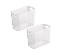 TIENDA EURASIA - Cajas de Almacenaje con Asas, Organizadores de Plástico Multiusos, Ideales para baño, cocina, salón