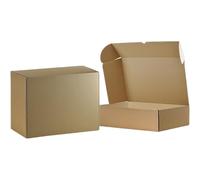 TIENDA EURASIA® Cajas de Carton para Envios - Pack de Cajas Automontables - Ideal para Envios, Oficinas, Mudanzas o Preparacion de Pedidos - Incluyen Solapas Laterales para un Mejor Cierre 41.5x29.1x1