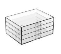 TIENDA EURASIA - Cajonera Plástico Transparente, Organizador de Escritorio Modular, Util para Oficina, Baño Transparent