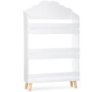 TIENDA EURASIA - Librería Infantil de Madera | Estantería de 3 Baldas Infantil | Diseño Nórdico | Color Blanco y Patas de Madera | Medida 58 x 18 x 100 cm