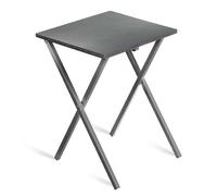TIENDA EURASIA - Mesa Auxiliar Plegable | 34 x 40 x 50cm | Mesa Terraza Plegable | Madera y Metal Mes Plegable Gray