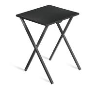 TIENDA EURASIA - Mesa Auxiliar Plegable | 34 x 40 x 50cm | Mesa Terraza Plegable | Madera y Metal Mes Plegable Black