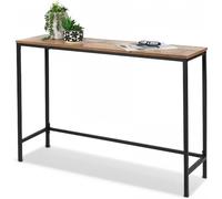 TIENDA EURASIA - Mueble Recibidor Estrecho, Estructura Metálica y Tapa de Madera de MDF, 105x75x30 cm
