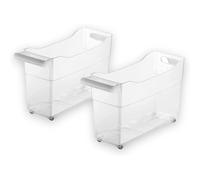 TIENDA EURASIA - Pack 2 Carros de Almacenaje con Ruedas, organizador de cocina para productos de limpieza y sartenes, deja tus armarios organizados